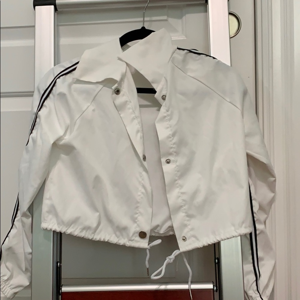 White Cropped Jacket